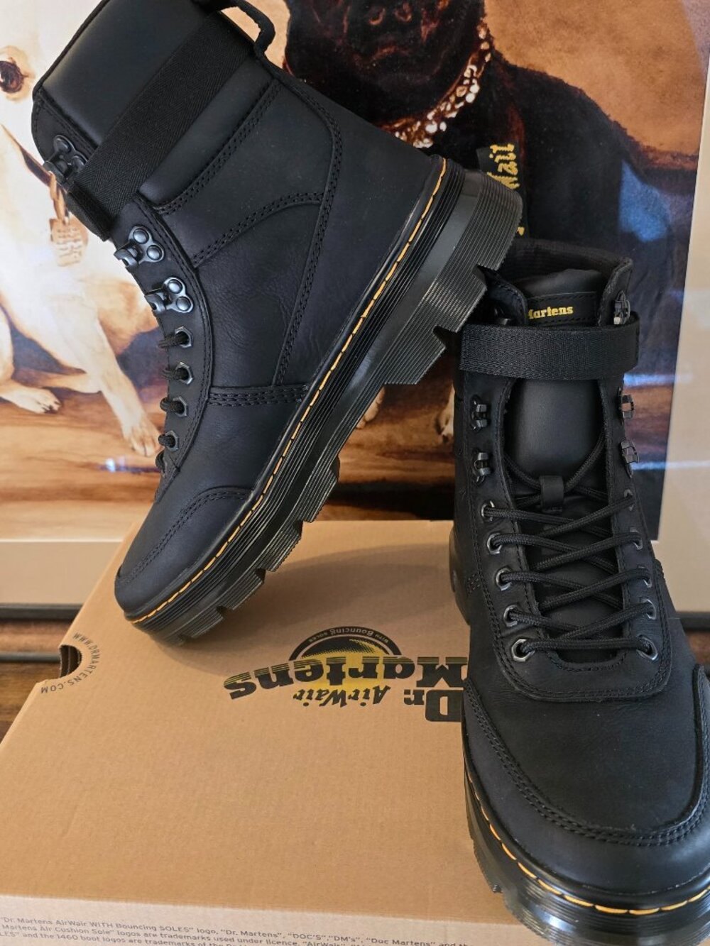 Dr. Martens Combs Tech II Leather Boots BLACK 27801001 Sz 10 US MENS NEW RARE